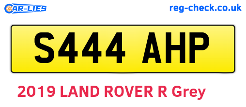 S444AHP are the vehicle registration plates.