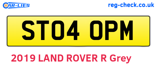 ST04OPM are the vehicle registration plates.