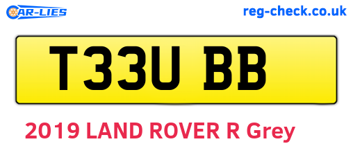 T33UBB are the vehicle registration plates.