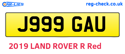 J999GAU are the vehicle registration plates.