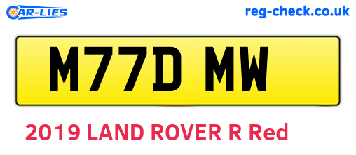 M77DMW are the vehicle registration plates.