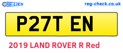 P27TEN are the vehicle registration plates.