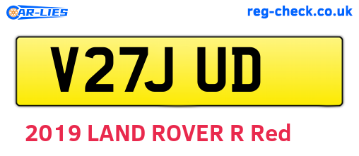 V27JUD are the vehicle registration plates.