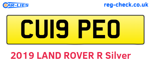 CU19PEO are the vehicle registration plates.