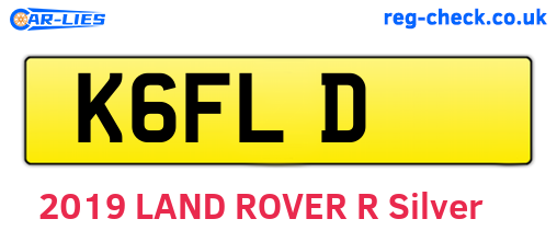 K6FLD are the vehicle registration plates.