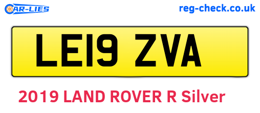 LE19ZVA are the vehicle registration plates.