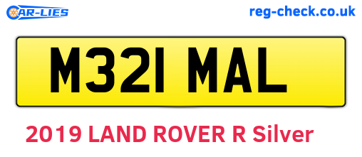 M321MAL are the vehicle registration plates.