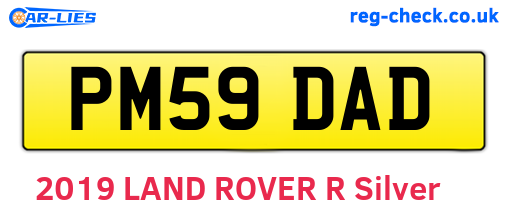 PM59DAD are the vehicle registration plates.