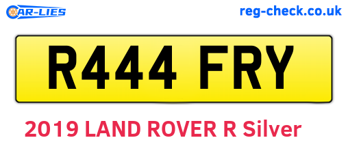 R444FRY are the vehicle registration plates.