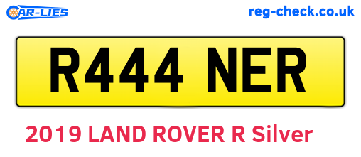 R444NER are the vehicle registration plates.