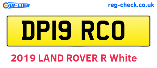 DP19RCO are the vehicle registration plates.