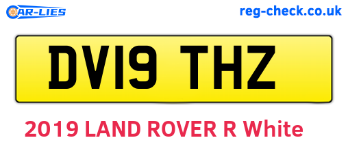 DV19THZ are the vehicle registration plates.