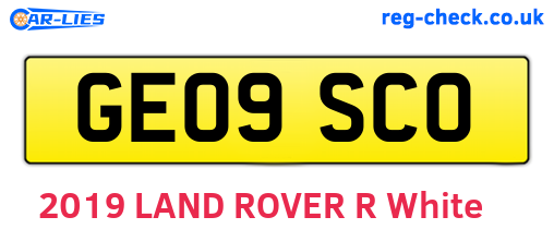 GE09SCO are the vehicle registration plates.