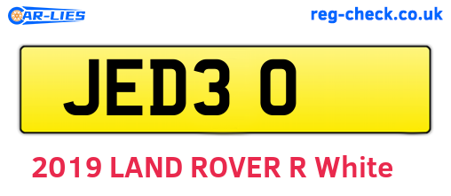 JED30 are the vehicle registration plates.