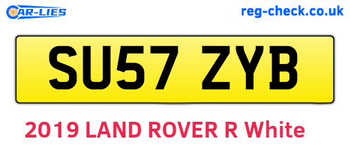 SU57ZYB are the vehicle registration plates.