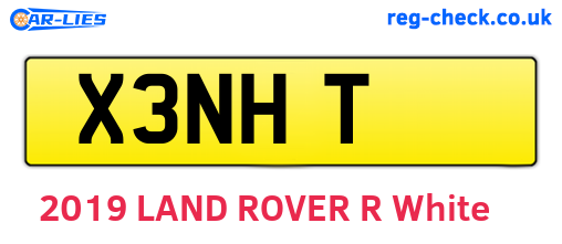 X3NHT are the vehicle registration plates.