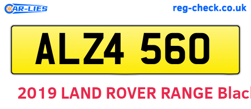 ALZ4560 are the vehicle registration plates.