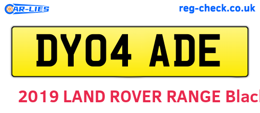 DY04ADE are the vehicle registration plates.
