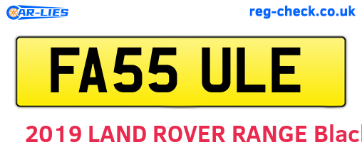 FA55ULE are the vehicle registration plates.