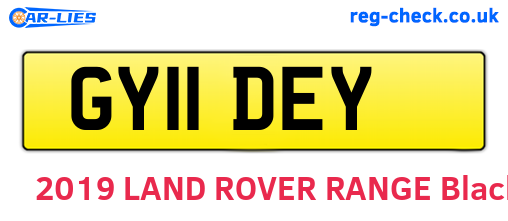 GY11DEY are the vehicle registration plates.