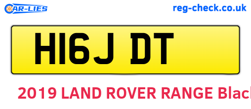 H16JDT are the vehicle registration plates.