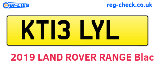 KT13LYL are the vehicle registration plates.