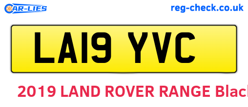 LA19YVC are the vehicle registration plates.