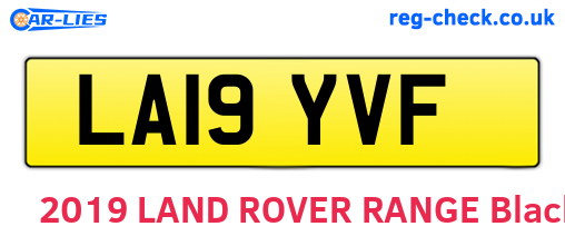 LA19YVF are the vehicle registration plates.