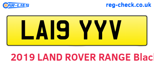 LA19YYV are the vehicle registration plates.