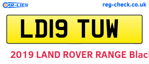 LD19TUW are the vehicle registration plates.