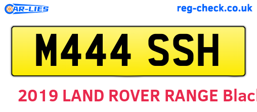M444SSH are the vehicle registration plates.