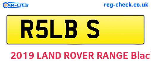 R5LBS are the vehicle registration plates.