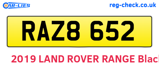 RAZ8652 are the vehicle registration plates.