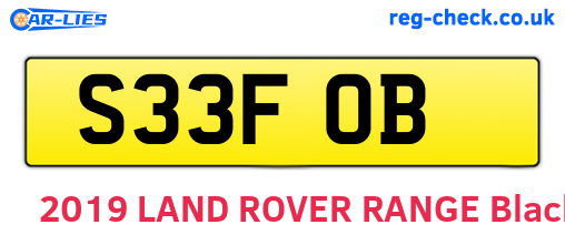 S33FOB are the vehicle registration plates.