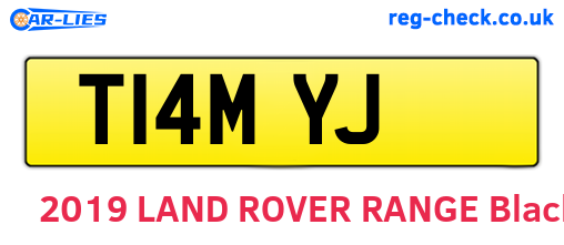 T14MYJ are the vehicle registration plates.