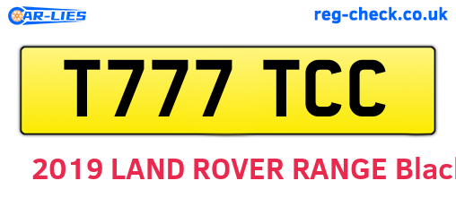 T777TCC are the vehicle registration plates.