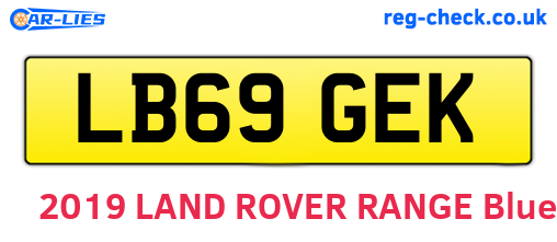 LB69GEK are the vehicle registration plates.
