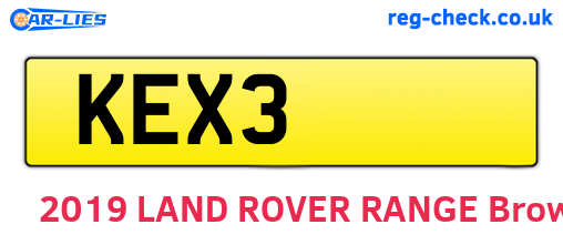 KEX3 are the vehicle registration plates.