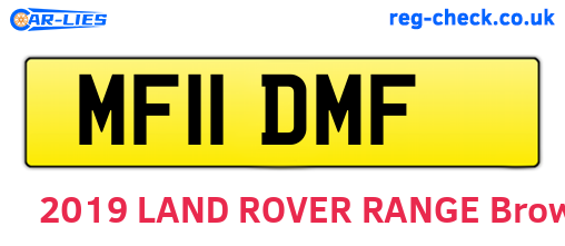 MF11DMF are the vehicle registration plates.
