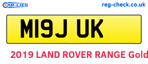 M19JUK are the vehicle registration plates.