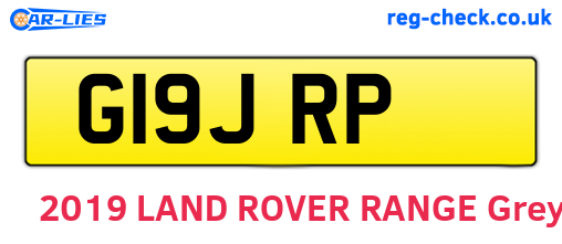 G19JRP are the vehicle registration plates.