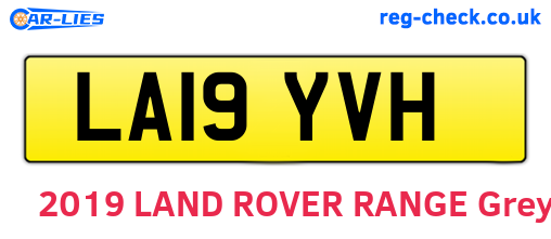 LA19YVH are the vehicle registration plates.