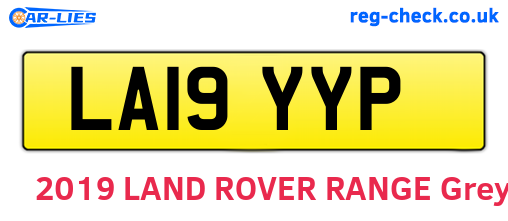 LA19YYP are the vehicle registration plates.