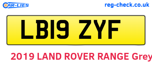 LB19ZYF are the vehicle registration plates.