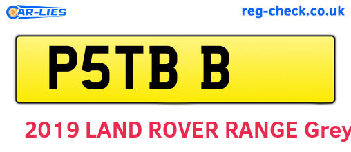 P5TBB are the vehicle registration plates.