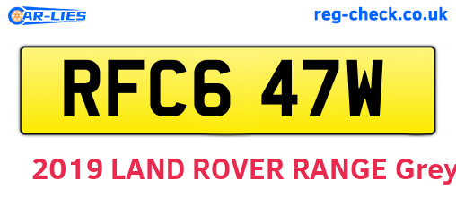 RFC647W are the vehicle registration plates.