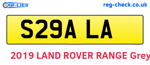 S29ALA are the vehicle registration plates.