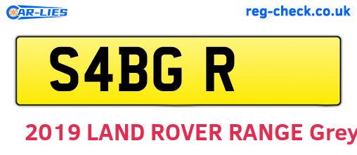 S4BGR are the vehicle registration plates.