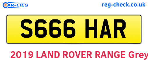 S666HAR are the vehicle registration plates.