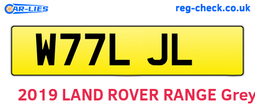 W77LJL are the vehicle registration plates.